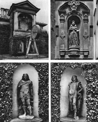 Reloj y estatuas, Iglesia de St Dunstan-in-the-West, Londres, 1926-1927