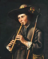 Un Pastor Tocando la Flauta
