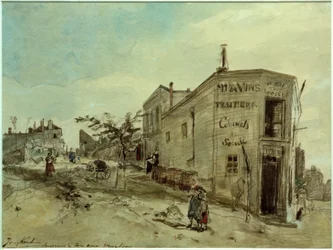 Vista de Montmartre, el Café Le Roi du Desert