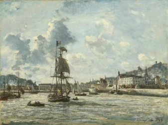 Entrada al puerto de Honfleur, 1863-64