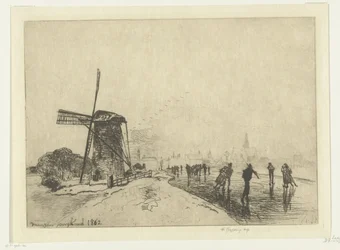 Vista de Maassluis Vue de la ville de Maaslins (Holanda) (título sobre objeto)