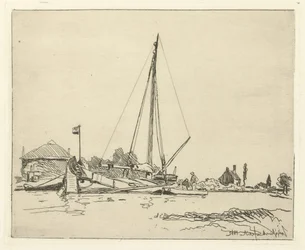 el barco atracado Seis rostros holandeses (título de la serie)