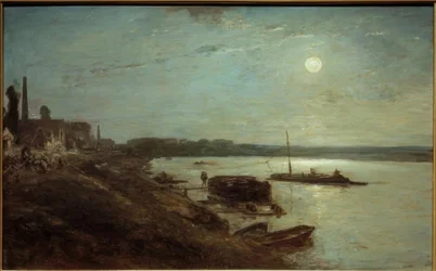 Luz de luna sobre el Sena