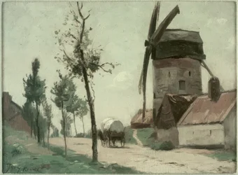 Calle con molino