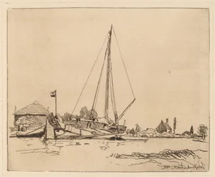 La barca amarrada