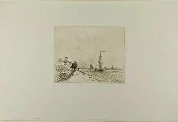 Los dos veleros, del Libro de seis aguafuertes, vistas de Holanda
