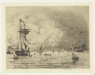 Salida del puerto de Honfleur Sortie du port de Honfleur (título sobre el objeto)