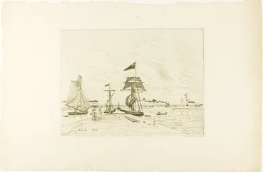 Muelle de madera, puerto de Honfleur
