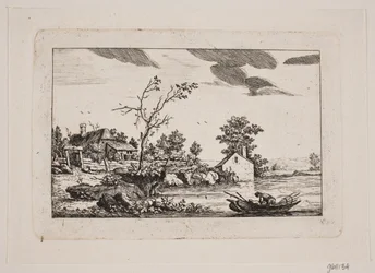 Paisaje junto a un lago
