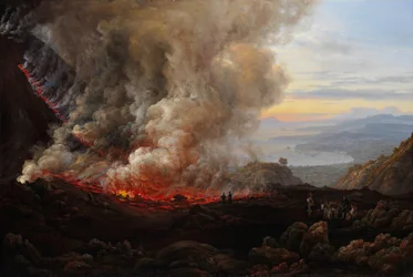 Una erupción del Vesubio