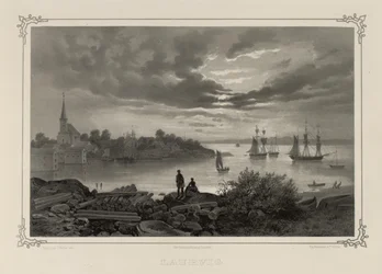 Ilustración del libro Norge fremstillet i Tegninger de Asbjørnsen, P.Chr. y publicado por Chr. Tønsberg (no, 1848)