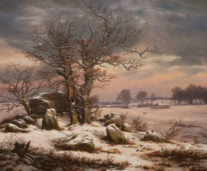 Paisaje de invierno. Cerca de Vordingborg
