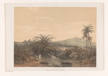 Vista de Tjileboet Vista de la tierra de Chilibut; Asistente Residencia Buitenzorg Vista de la tierra Tjilibut (título sobre objeto) Java después de pinturas y dibujos de A. Salm (título de la serie)