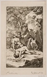 Ilustración para "La muerte de Abel" de Salomon Gessner, 1764