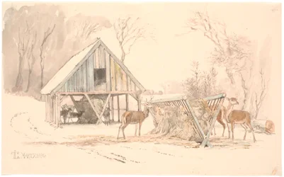 Cercas de alimentación para la caza en Dyrehaven