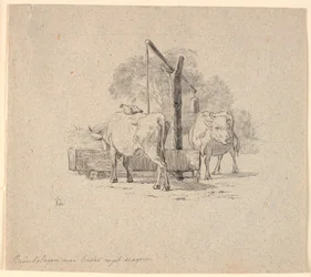 La gallina y la vaca. Ilustración para "Fábulas para niños" de Kaalund. Ver comentario del catálogo de archivos.