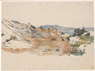 Paisaje italiano con rocas