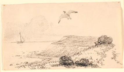 La gaviota. Ilustración para "Fábulas para niños" de Kaalund