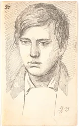 Retrato de un joven, de frente