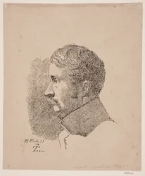 Retrato de Perfil del Hermano Mayor del Artista, Ministro de Guerra y Coronel C.C. Lundbye