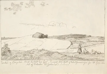 Paisaje de Selandia. En el fondo Vejrhøj, pegado en la página 6