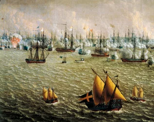 Batalla de Skargard entre las flotas sueca y rusa por el dominio de Suecia sobre Finlandia, 10 de julio de 1790