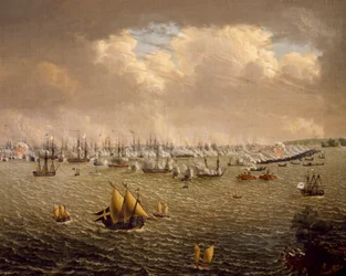 Batalla de Skargard entre las flotas sueca y rusa por el dominio de Suecia sobre Finlandia, 10 de julio de 1790