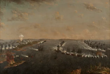 Primera Batalla Ruso-Sueca de Rochensalm el 24 de agosto de 1789