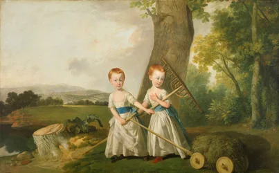 Retrato de los niños Blunt, 1766-80
