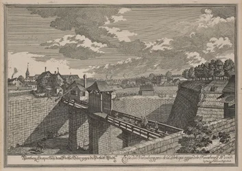 Vista del Wöhrder Türlein de Núremberg desde el oeste