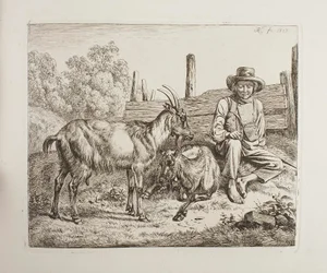 Pastor con cabras