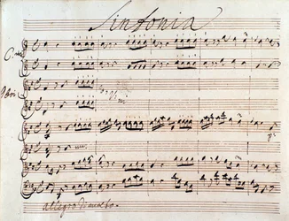 Primera página de la partitura de Adriano in Siria de J A Hasse (1752)
