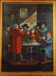 Repetición de un grupo de músicos al servicio de un aristócrata ... (gouache)