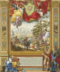 Sitio de Mons por las tropas aliadas en 1709, principios del siglo XVIII