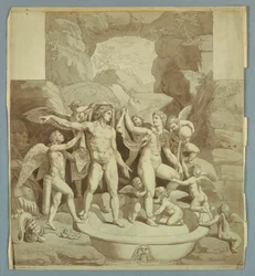 Marte y Venus Preparándose para las Nupcias de Cupido y Psique