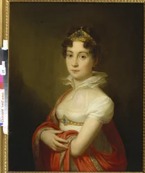 Retrato juvenil de la Emperatriz María Ludovica con un diadema
