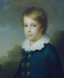 retrato, de, un, niño, yo