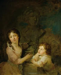 Dos niños de la familia del Conde Thomatis