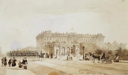 Vista del Palacio Anichkov en San Petersburgo, 1843