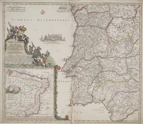 Portugal y Algarve (Portugallia et Algarbiae), c.1704