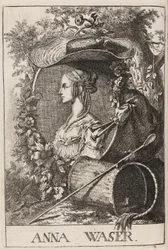 Anna Waser por Füssli, 1757