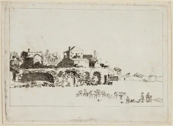 paisaje con chozas