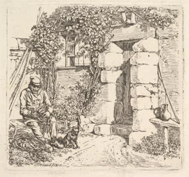 El anciano y su perro Pomerania, 1817