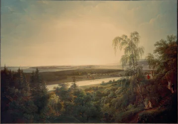 Paisaje del Elba con vista a Dresde