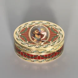 Caja de rapé, Dresde, c.1775-80, la miniatura Ginebra, c.1800