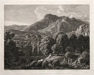 Paisaje heroico: Paisaje con ciudad y río, 1799