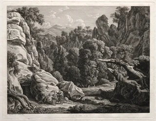 Paisaje heroico: Paisaje con la tentación de Cristo, 1799