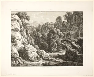 Paisaje con la tentación de Cristo