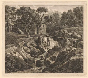 Paisaje con cascada