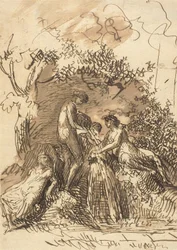 Jóvenes en una fuente, c.1790-99